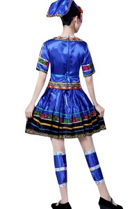 Design Miao costumes, custom-made Miao and Yi clothes, Yi female minority performance costumes, Tujia dance costumes, ethnic style SKDO019 detail view-5